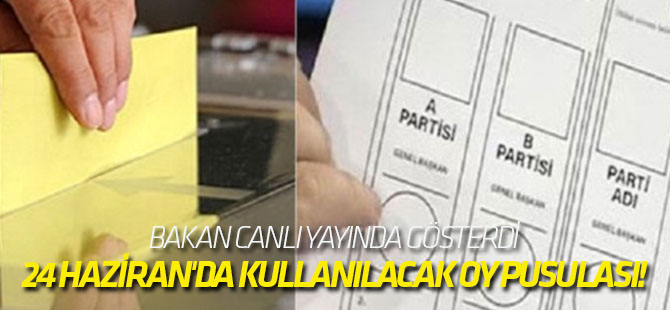 İşte 24 Haziran'da kullanılacak oy pusulası!