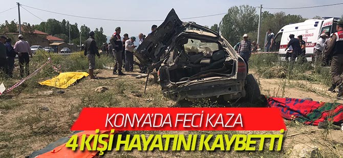 Konya'da trafik kazası: 4 ölü, 2 yaralı