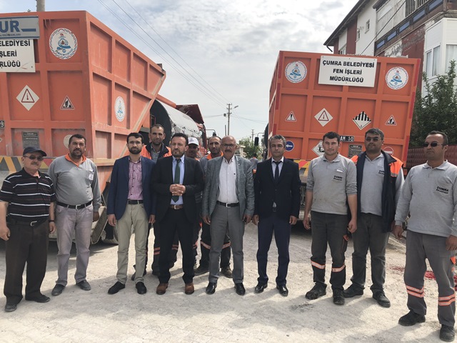 Çumra'da 2018 yılı asfalt sezonu açıldı