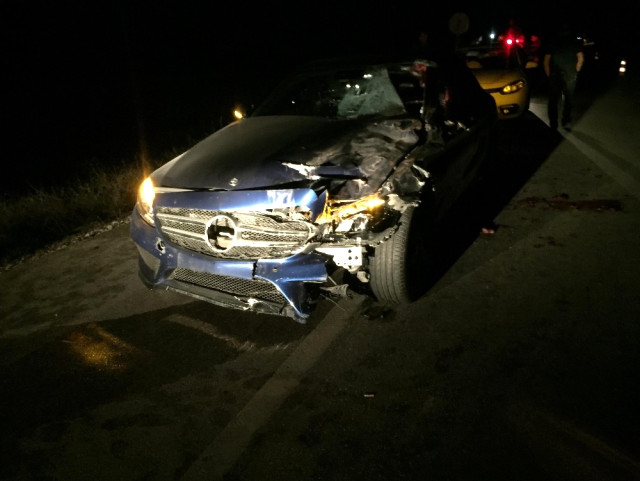 Otomobil Başıboş Ata Çarptı