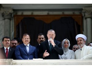 Restorasyonu tamamlanan Nusretiye Camisi açılış töreni