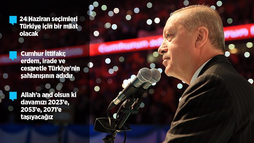 Erdoğan, AK Parti'nin seçim manifestosunu açıkladı