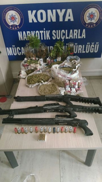 Konya'da bağ evine uyuşturucu operasyonu