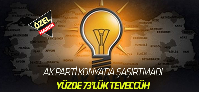 AK Parti Konya'da  şaşırtmadı:  YÜZDE 73'LÜK TEVECCÜH