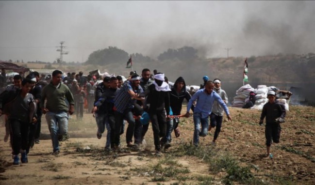 Büyük Dönüş Yürüyüşü'nde protesto gösterilerinde çatışma çıktı!