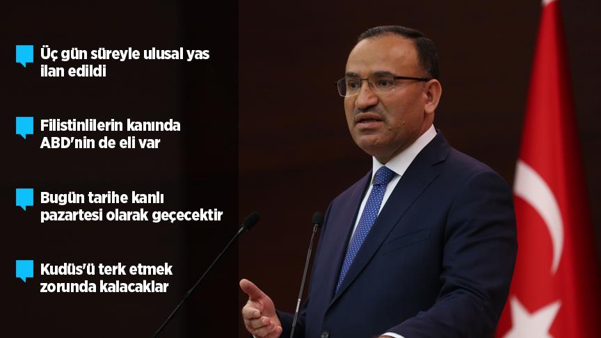 Hükümet Sözcüsü Bozdağ: Filistinlilerle dayanışma için üç gün süreyle yas ilan edildi