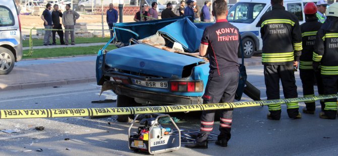 Zincirleme kazada savrulan otomobil tıra çarptı: 1 ölü