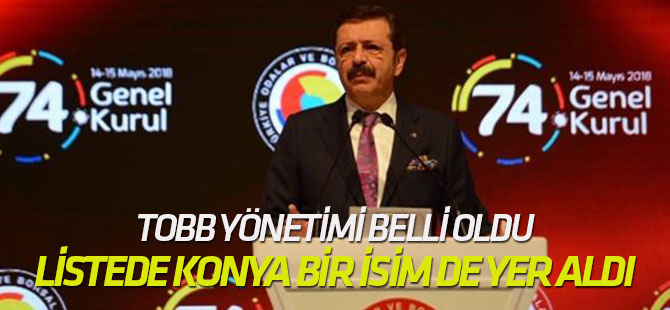 TOBB yönetmi belli oldu