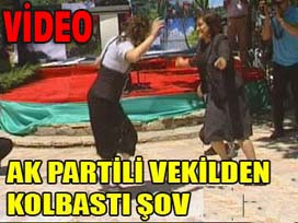 Ak Partili kadın vekilden kolbastı şov