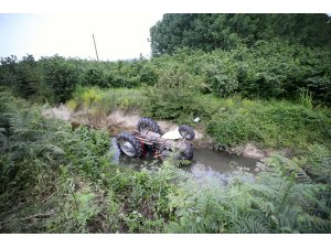 Sulama kanalına düşen traktörün sürücüsü öldü
