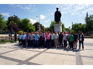 Edirne'de bazı belediye işçilerinden iş bırakma eylemi