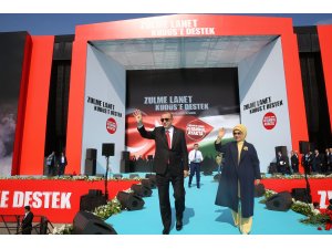 "Zulme Lanet Kudüs'e Destek" mitingi