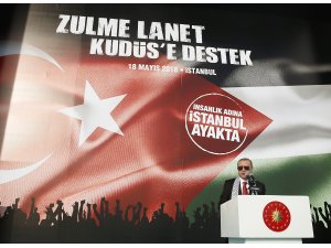 "Zulme Lanet Kudüs'e Destek" mitingi