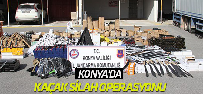 Konya'da kaçak silah operasyonu