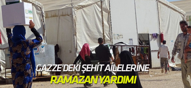Gazze'deki şehit ailelerine ramazan yardımı