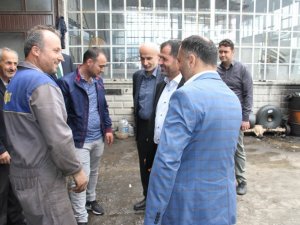 Altunyaldız ve Samancı Beyşehir’de esnafı ziyaret etti