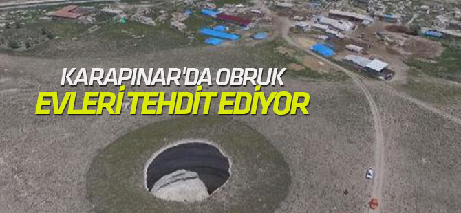 Obruk, evleri tehdit ediyor
