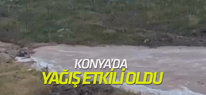 Konya'da yağış etkili oldu