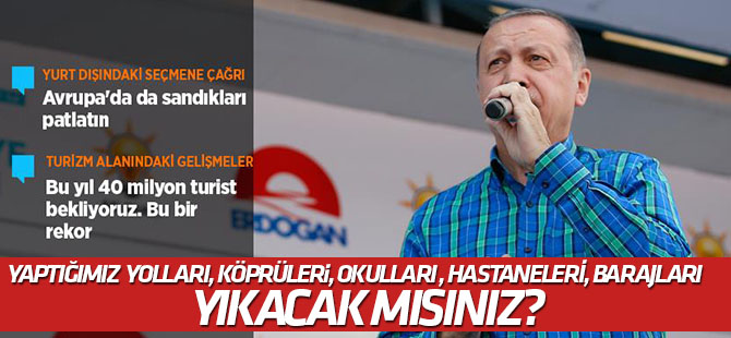 Erdoğan AK Parti'nin Muğla mitinginde konuştu