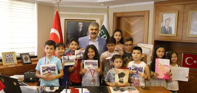 Öğrenciler Özkan Özgüven’i ziyaret etti