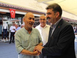 Orhan Erdem, Bedesten esnafını ziyaret etti