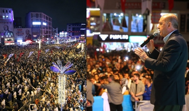 Erdoğan ve yüz binler mazlumlar için dua etti!