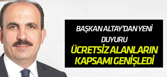 Başkan Altay'dan vatandaşa bayram müjdesi!