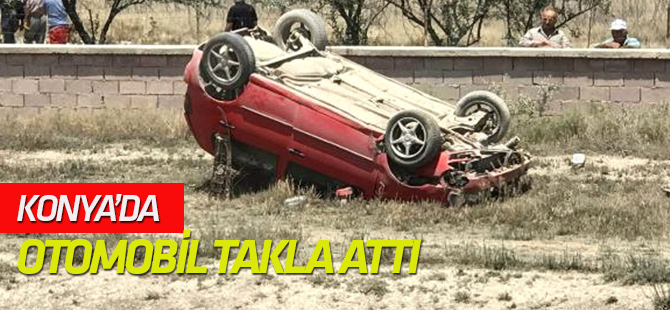 Takla Atan Otomobildeki Çift Yaralandı