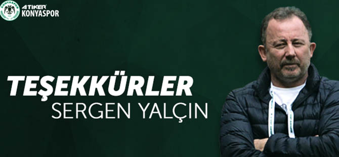 Konyaspor'dan Sergen Yalçın'a teşekkür