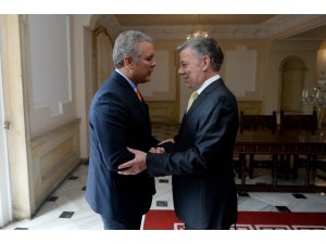 Kolombiya'nın halef-selef devlet başkanları buluştu