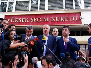 Cumhurbaşkanı adayı İnce YSK'da