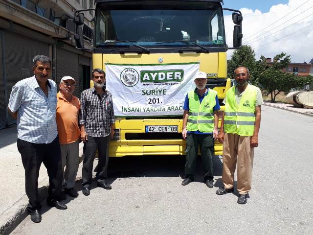 AYDER 201. Yardım Aracını Mazlumlara Gönderdi