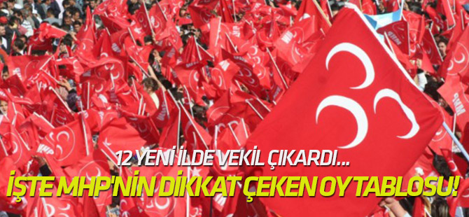 İşte MHP'nin dikkat çeken oy tablosu!