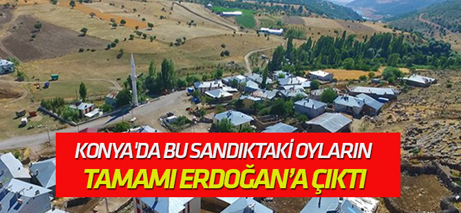 Bu sandıktaki oyların tamamı Erdoğan'a çıktı