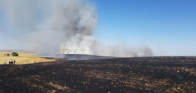 Konya'da buğday tarlasında yangın