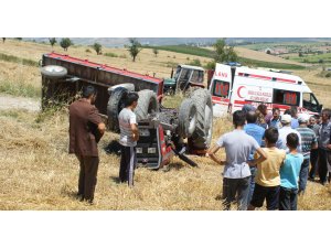 Samsun'da devrilen traktörün sürücüsü öldü