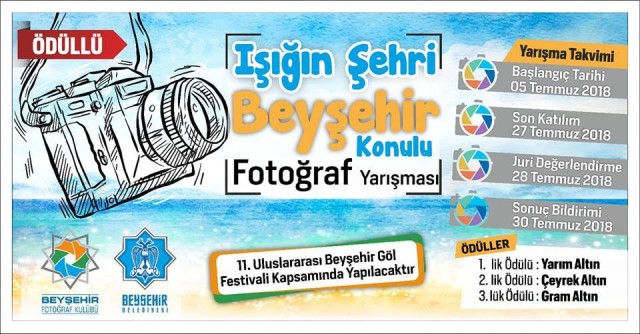 Beyşehir’de “Işığın Şehri Beyşehir” konulu fotoğraf yarışması