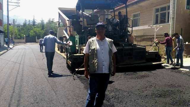 Seydişehir'de sıcak asfalt çalışması