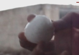 Elma büyüklüğünde dolu yağdı VİDEO