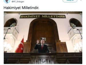Erdoğan'dan "Hakimiyet Milletindir" mesajı