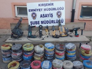 Kırşehir'de hastane inşaatından hırsızlık