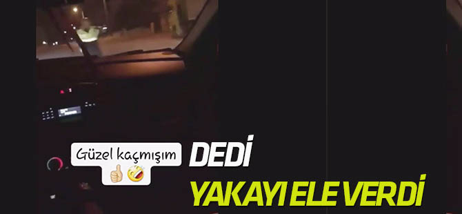 Polisten kaçış videosunu sosyal medyadan paylaşınca yakalandı