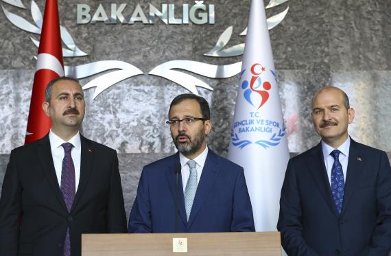 “Spor’da şiddetin Önlenmesi” için 3 bakanlı toplantı