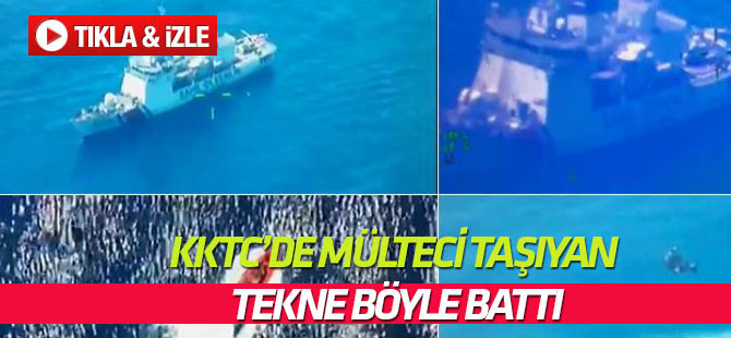 KKTC açıklarında mültecileri taşıyan tekne battı
