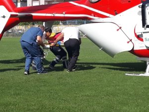 Hava ambulansı, minik Tevfik için havalandı