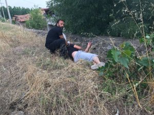 Samsun'da motosiklet devrildi: 1 yaralı