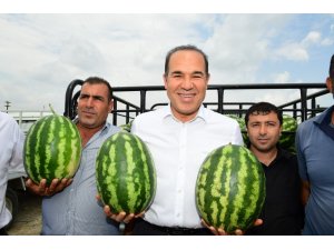 Karpuz üreticilerinden Başkan Sözlü’ye teşekkür