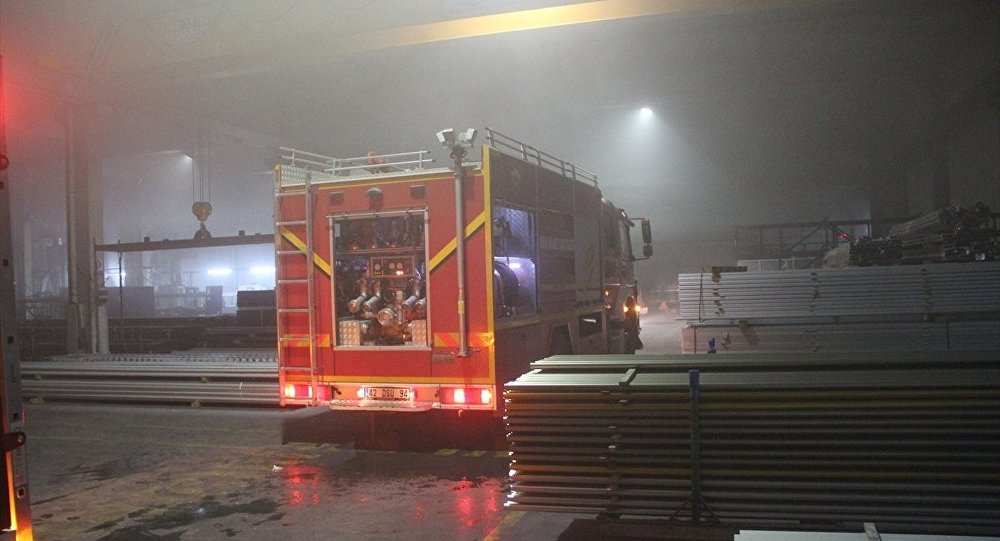 Konya'da erozyon sahasında yangın