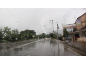 Kocaeli’de yağmur ağaçları yola devirdi