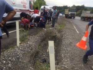Yolcu minibüsü devrildi: 10 yaralı